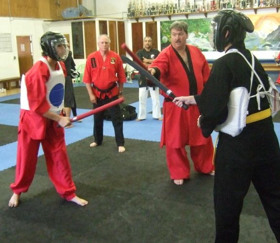 Middle Stick Sparring action